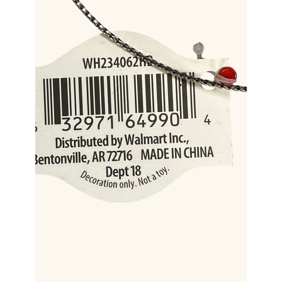 Holiday Time Glitter Elf Christmas Ornaments Set Of 2 Red & Green - Picture 3 of 9